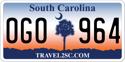 SC license plate OGO964