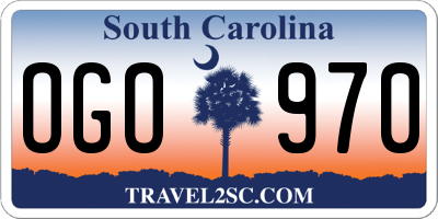 SC license plate OGO970