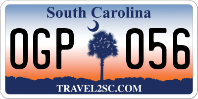 SC license plate OGP056
