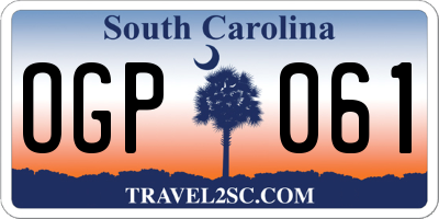 SC license plate OGP061