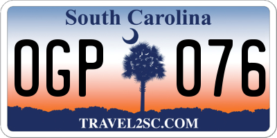 SC license plate OGP076