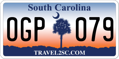 SC license plate OGP079
