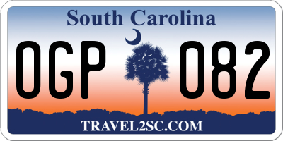 SC license plate OGP082