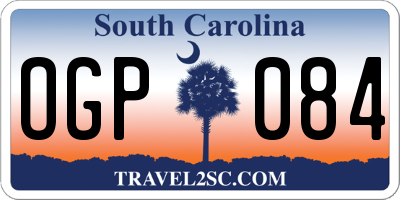 SC license plate OGP084