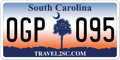 SC license plate OGP095