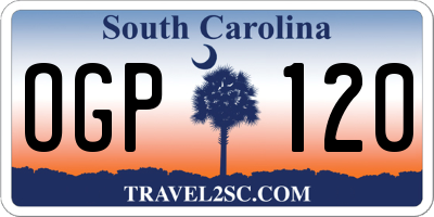 SC license plate OGP120