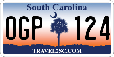 SC license plate OGP124