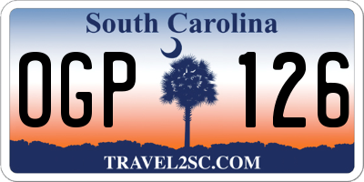 SC license plate OGP126