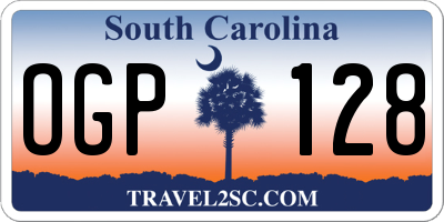 SC license plate OGP128