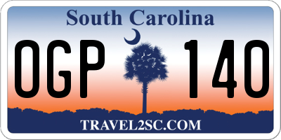 SC license plate OGP140