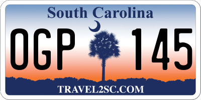 SC license plate OGP145