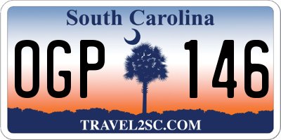 SC license plate OGP146