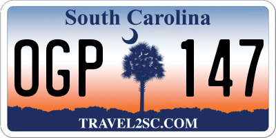 SC license plate OGP147