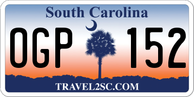 SC license plate OGP152
