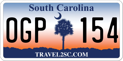 SC license plate OGP154