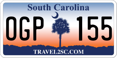 SC license plate OGP155