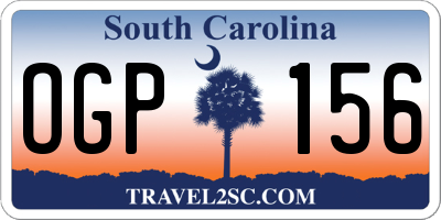 SC license plate OGP156