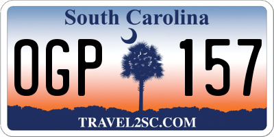 SC license plate OGP157