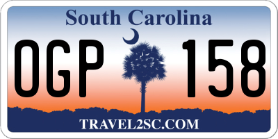 SC license plate OGP158