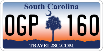 SC license plate OGP160