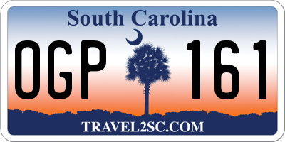SC license plate OGP161