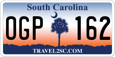 SC license plate OGP162