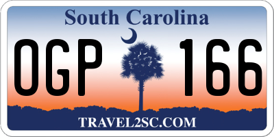 SC license plate OGP166