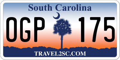 SC license plate OGP175