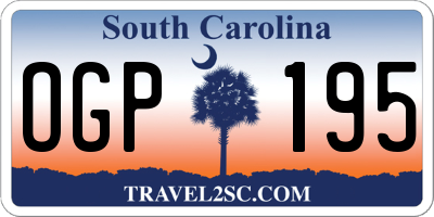 SC license plate OGP195