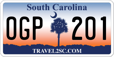 SC license plate OGP201