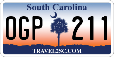 SC license plate OGP211