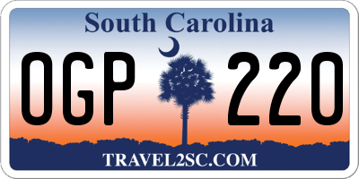 SC license plate OGP220