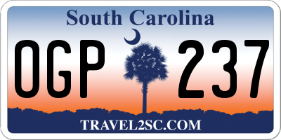SC license plate OGP237