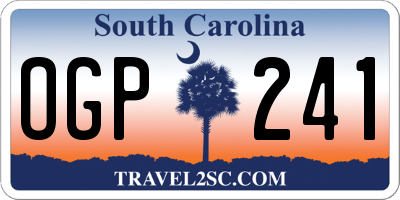 SC license plate OGP241