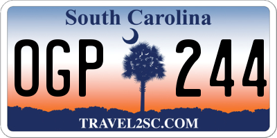 SC license plate OGP244