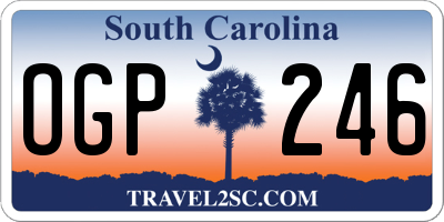 SC license plate OGP246