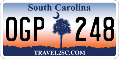 SC license plate OGP248