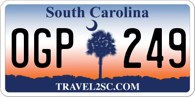 SC license plate OGP249