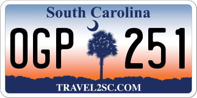 SC license plate OGP251