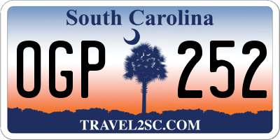 SC license plate OGP252