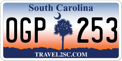 SC license plate OGP253