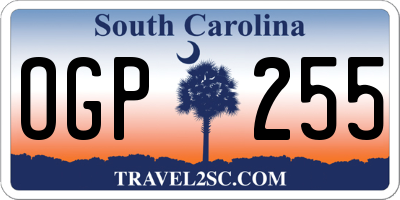 SC license plate OGP255