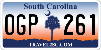 SC license plate OGP261