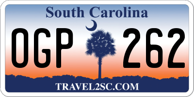 SC license plate OGP262