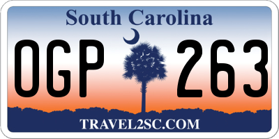 SC license plate OGP263