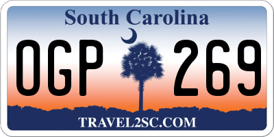 SC license plate OGP269