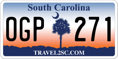 SC license plate OGP271