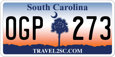 SC license plate OGP273