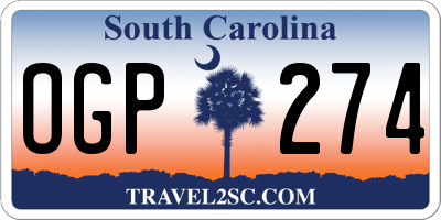 SC license plate OGP274