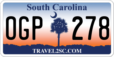 SC license plate OGP278